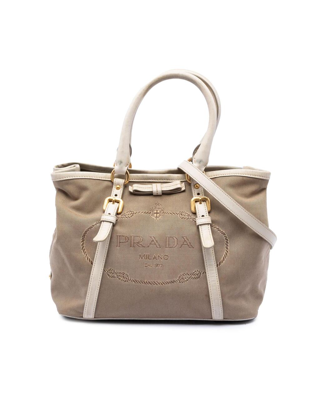 Prada Logo Convertible Tote Canvas With #297939P66B